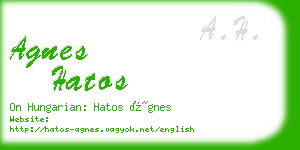 agnes hatos business card